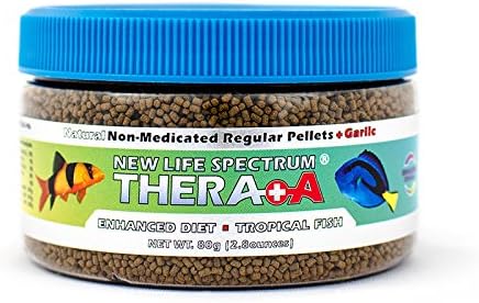 New Life Spectrum THERA+A Enhanced Diet Tropical Fish (Non Medicated Regular Pellets + Garlic) 80g (2.8oz)